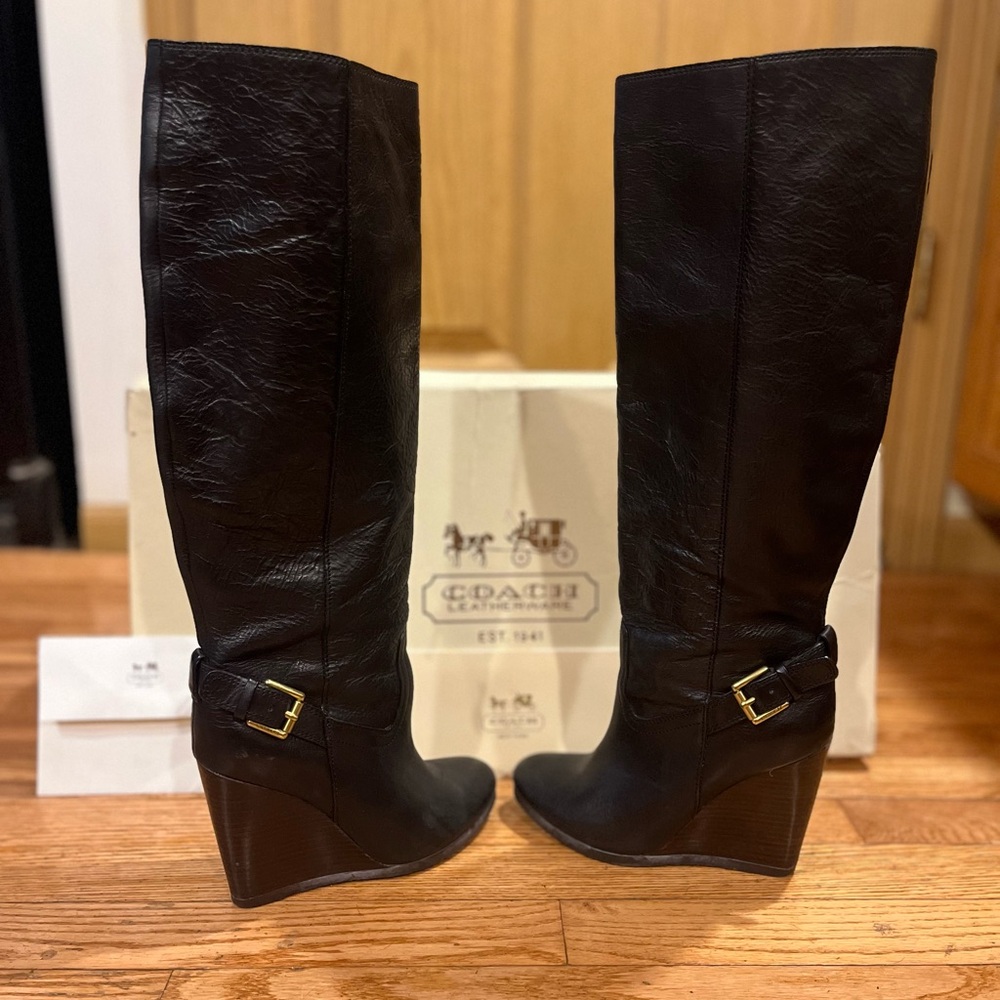 Coach Dorthy Riding Leather Boots size 5.5